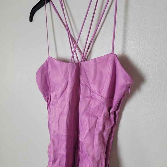 NWT ZARA  SATIN-EFFECT STRAPPY BODYSUIT Pink Size Small Ref 4661/480 - Picture 8 of 14